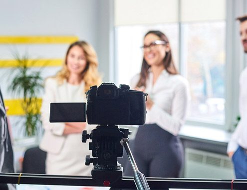 Strategic pre-production for hiring a videographer in Melbourne – Zebra Vision team on set.