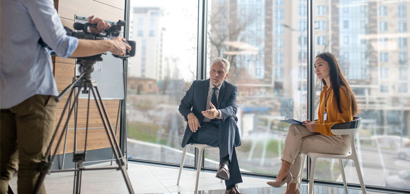 Business video production - studio shoot