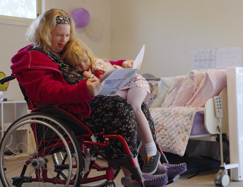 A powerful frame from Mel's Story, an impactful NFP video produced by Zebra Vision.