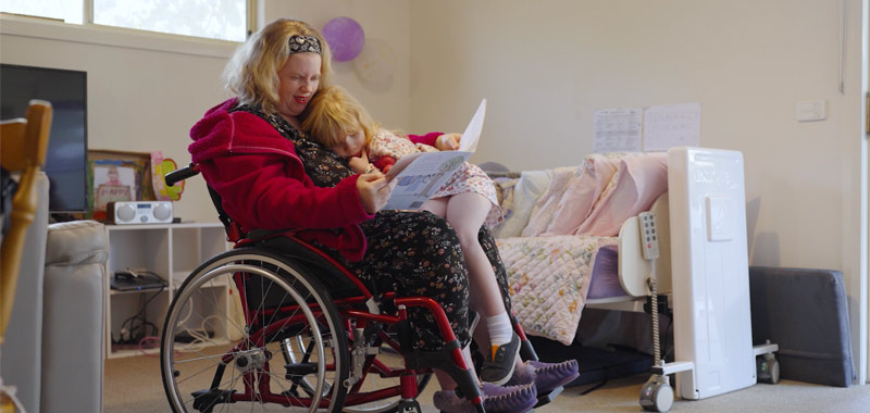 A powerful frame from Mel's Story, an impactful NFP video produced by Zebra Vision.